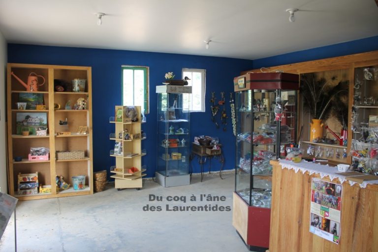 intérieur de la boutique - produit d'artisan québecois et de la ferme